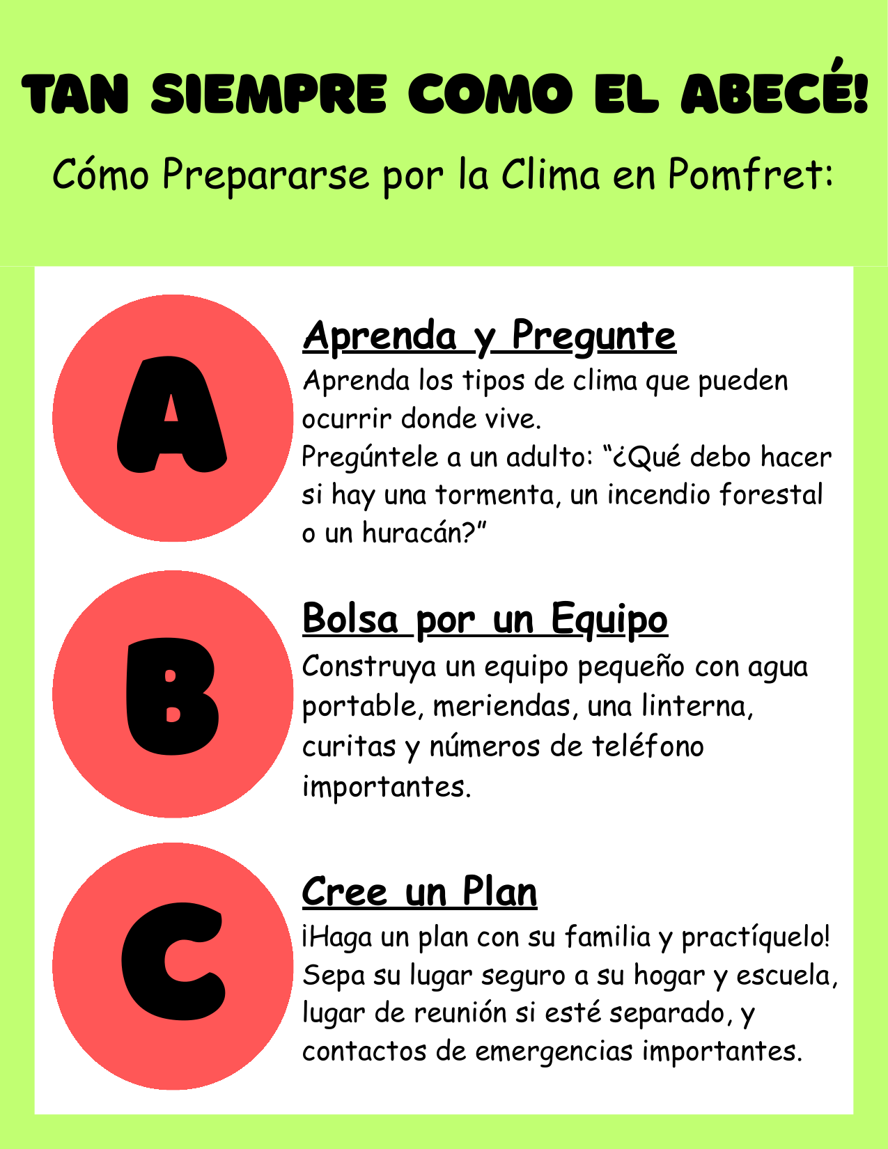 Tan siempre como el ABC — guía para niños en español
