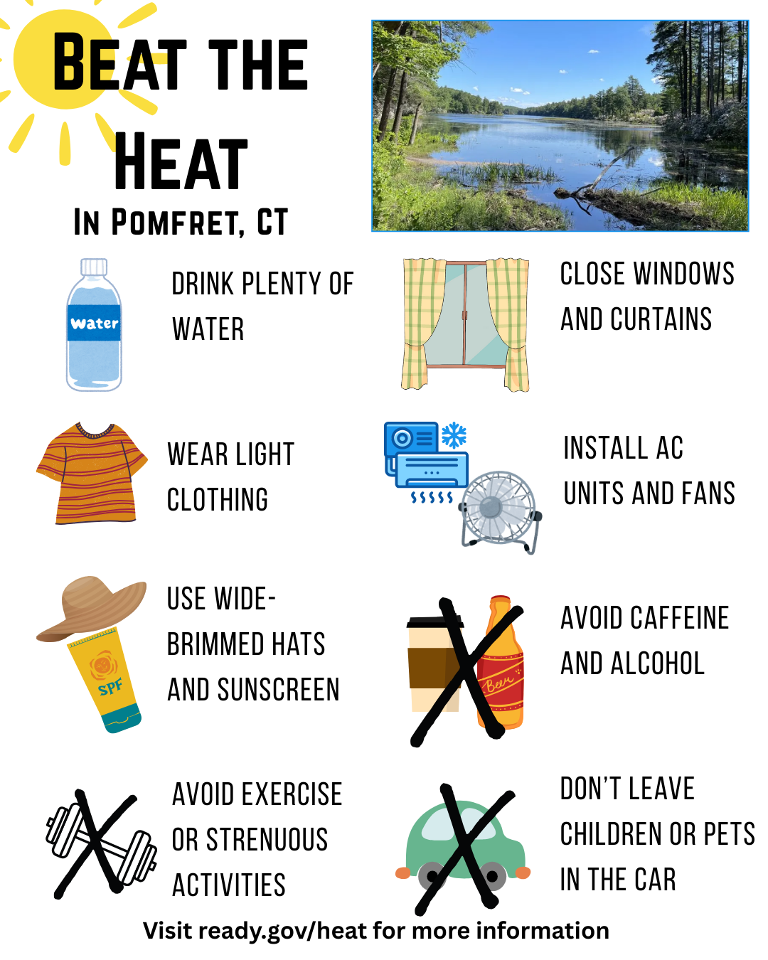 Beat the Heat in Pomfret, CT — English flyer