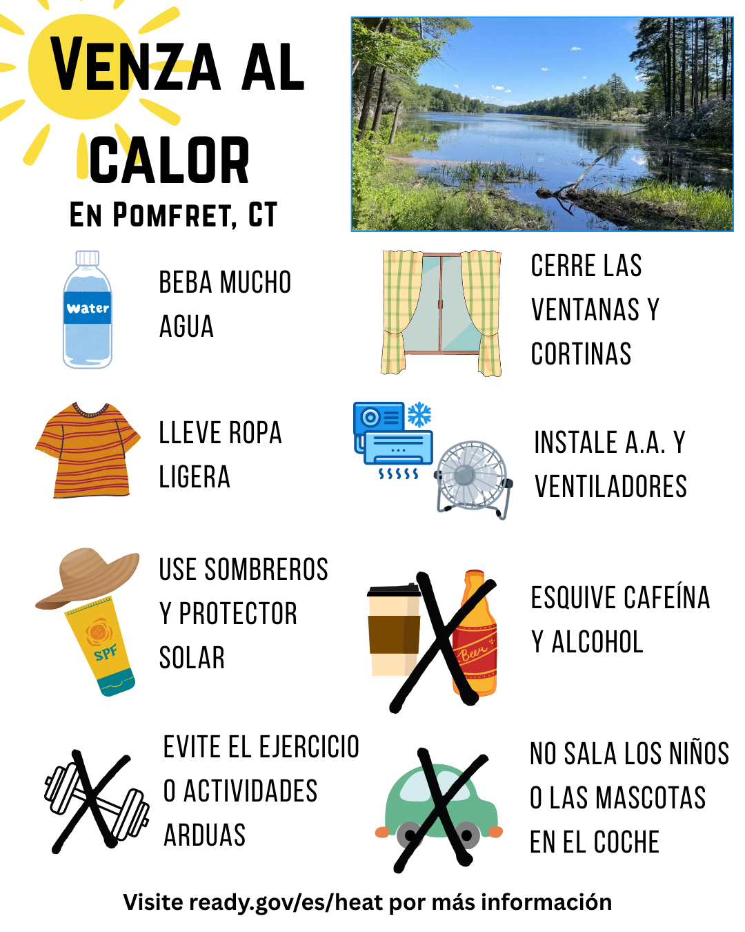 Venza al Calor en Pomfret, CT — Spanish flyer